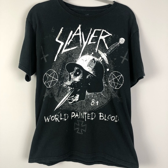 SLAYER Show No Mercy MEN BLACK t-shirt BAND MUSIC SLAYER shirt clothing unisex
